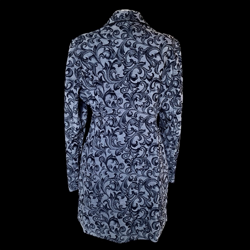 Elegant Christine Alexander Blue Jaquard Women's jacket - Picture 2 of 6